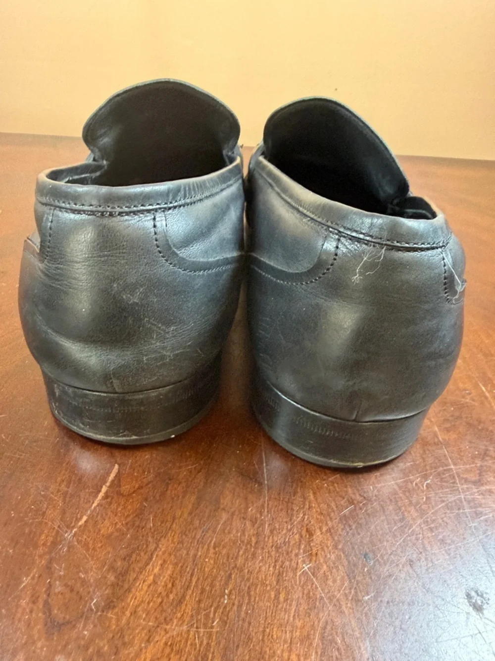 Salvatore Ferragamo‎ Black Leather Horsebit Slip-On Loafers